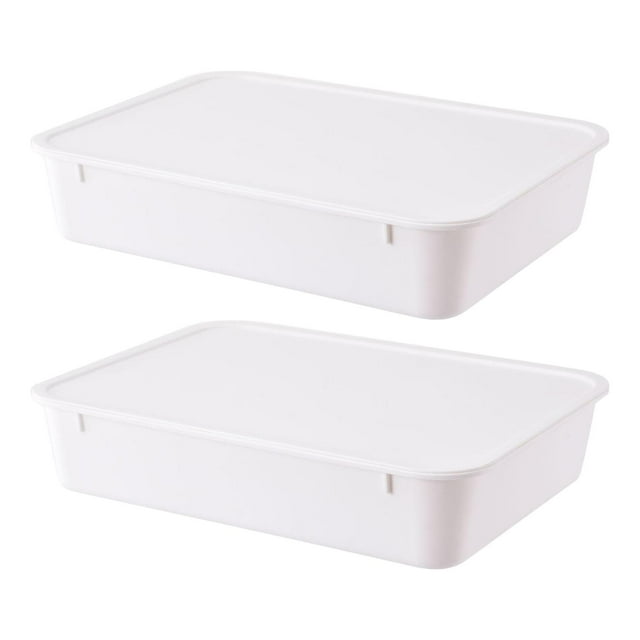 Bandeja para levar masa de pizza con tapa, fácil de limpiar, para el hogar 2 piezas
