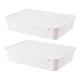 thumbnail image 1 of 1 caja para hornear pizza, bandeja apilable con tapa, contenedor organizador de almacenamiento de alimentos 2 piezas, 1 of 5