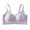 Purple, variant on Turilly Bras Womens Ribbed Round Neck Wireless Bra With Thin Straps And Center Cutout Everyday Bras