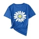 thumbnail image 3 of Camisas de Manga Corta para las Mujeres Moda Casual Impresión Cuello Redondo Suéter Tee Blusas, 3 of 3