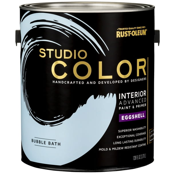 Bubble Bath, RustOleum Studio Color Interior Paint + Primer, Eggshell