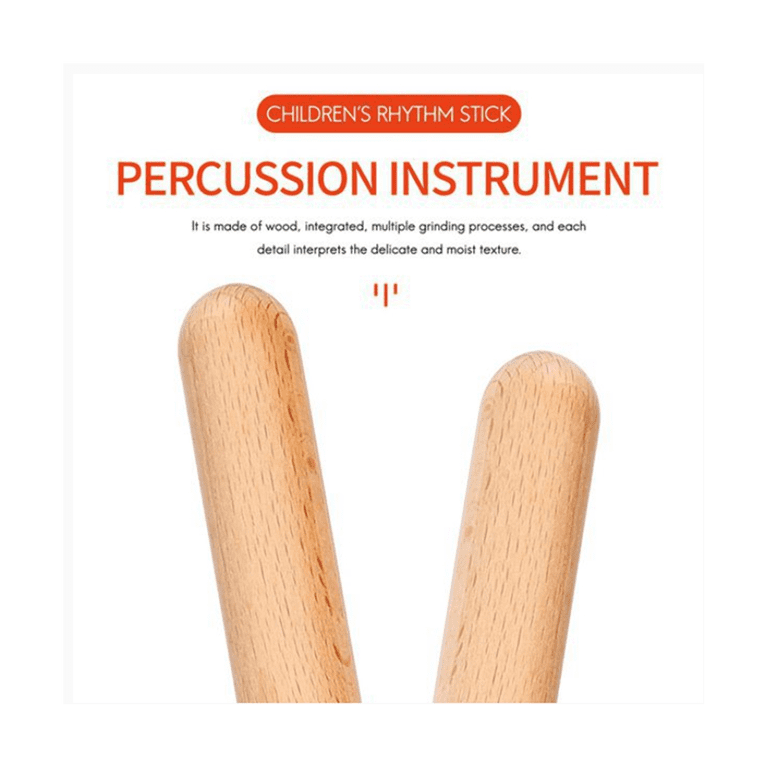 MGTECH Lummi Sticks For Kids - 6 Pack Rhythm Sticks With Carry Bag, 8 Inch Wooden Music Sticks For Classroom & Home