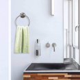thumbnail image 2 of Elegante toallero autoadhesivo de acero inoxidable plateado, diseño conciso para ahorrar espacio, resistente al óxido y duradero, perfecto para baño o cocina, 15 cm de diámetro, plateado, 2 of 7