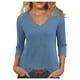 thumbnail image 2 of Top bonito,Blusa de verano para mujer con cuello en V y manga corta, poliéster, informal y cómoda, ideal para el hogar, sopatenor, 2 of 6