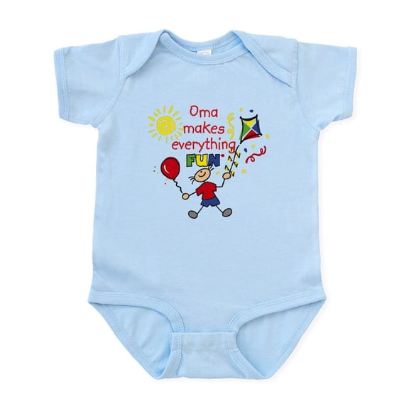 CafePress - Oma Fun Boy Infant Bodysuit - Baby Light Bodysuit, Size Newborn - 24 Months