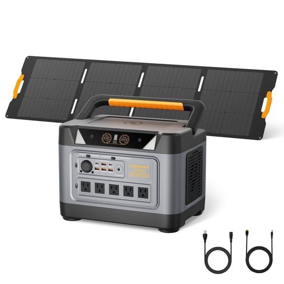 UDPOWER S1200 1190Wh Solar Generator Kit | 1200W Power Station   210W Solar Panel | Fast Solar Charging for Home Backup, RV & Emergencies