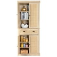 thumbnail image 5 of Ktaxon 72" Kitchen Pantry Cabinet with Doors and Shelves, Sideboard Storage, Rattan, 5 of 14