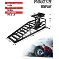 thumbnail image 3 of 2 Pack 11000 Lbs Hydraulic Car Ramps Heavy Duty Steel Low Profile Service Lift Ramps with Adjustable Height 9.3 In -14 In Black, 3 of 6