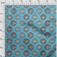 thumbnail image 3 of oneOone Cotton Silk Turquoise Blue Fabric Asian Block Sewing Craft Projects Fabric Prints by Yard 42 Inch Wide, 3 of 4