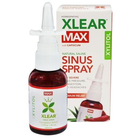 Xlear Max Natural Saline Nasal Spray with Xylitol 1.5 fl oz Spray