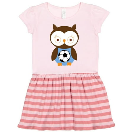 

Inktastic Soccer Player Owl Sports Gift Gift Toddler Girl Dress
