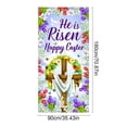 thumbnail image 3 of VBBHG He is Risen Easter Door Cover - Religious Christian Decorations with Cross & White Lilies, Purple Resurrection Sunday Banner for Front Door, Holy Week Church Home Wall Backdrop Decor, 3 of 6