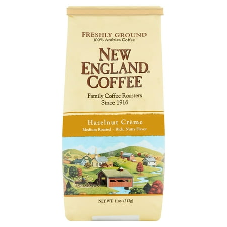 New England Coffee Hazelnut Creme Ground Coffee, 11 oz