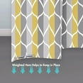 thumbnail image 4 of Gray Yellow Shower Curtain W 72 x H 72, Waterproof Design and Polyester, Quick-Drying, Weighted Hem, Shower Curtains Set for Bathroom, Machine Washable with 12 Hooks, 4 of 6