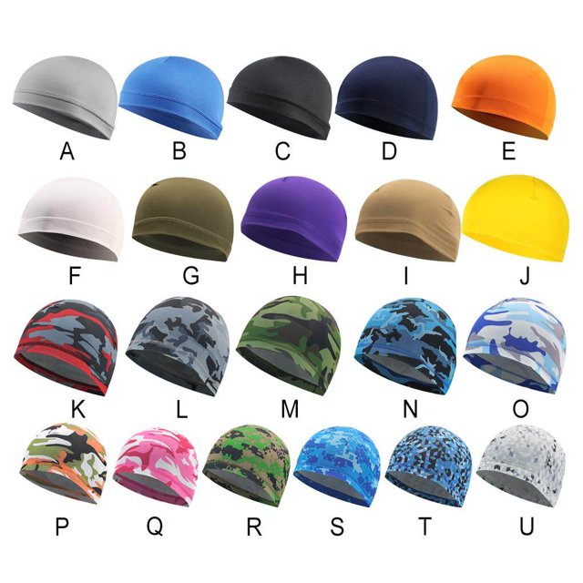 Cooling Skull Caps Mesh Fabric Wind-proof Fashion Sun Protection Chic Comfortable Flower Print Cycling Breathable Elastic Helmet Liner black