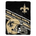 thumbnail image 2 of The Northwest Group New Orleans Saints 60'' x 80'' Slant Raschel Throw Blanket, 2 of 2