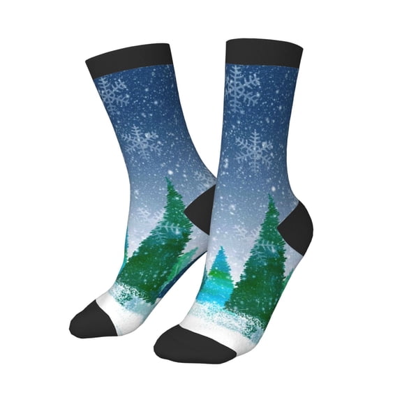 Kids Girls Boys Socks - Christmas Trees k Comfort Breathable Crew Socks for Boys Girls Kids, Soft Athletic Running Socks for Boys Socks 6-10 Years Old