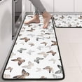 thumbnail image 2 of Kitchen Rugs Sets Of 2,White Butterfly Pattern Anti Fatigue Kitchen Mat Rugs Non Slip Washable,Decorative Kitchen Floor Mats for Kitchen,Sink,Laundry,17"x47"+17"x47", 2 of 5