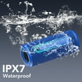 thumbnail image 2 of Portable Bluetooth Speaker IPX7 Waterproof Wireless Speaker with 30W Powerful Speaker 24Hrs Playtime Colorful Flashing Lights TWS Wireless Pairing for Outdoor/Party/Beach/Travel/Gifts Blue, 2 of 6
