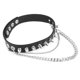 thumbnail image 5 of Moda mujer hombre Cool Punk Goth Metal Spike tachonado enlace Collar de cuero gargantilla Collar para tus amigos y familiares, 5 of 5