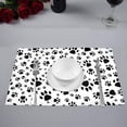 thumbnail image 2 of MKHERT Funny Dog Paw Prints Footprints Placemats Table Mats for Dining Room Kitchen Table Decoration 12x18 inch,Set of 6, 2 of 4