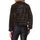 thumbnail image 3 of Chaqueta corta de pelaje sintético con cuello de solapa para mujer Inspire Chic, abierta, tamaño XL, color café, 3 of 6