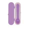 thumbnail image 3 of Nuby Plastic Toddler Fork & Spoon with Travel Case, Flowers, 3 of 8
