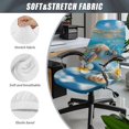 thumbnail image 6 of POLERO One Piece Office Swivel Chair Slipcover, Turtle and Starfish Pattern Elastic Cloth Soft High Back Chair Slipcover for Indoor Workspace Home Office, 6 of 7