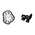 thumbnail image 1 of Reloj de pared,Reloj de pared interior nórdico con números romanos,Relojes distorsionados Reloj electrónico de lujo moderno,Reloj de pared,Reloj de pared decorativo para baño o dormitorio, 1 of 8