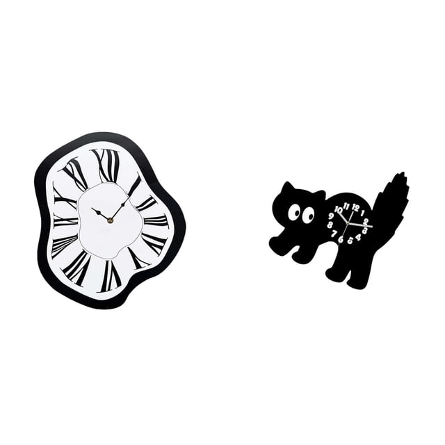 Reloj de pared,Reloj de pared interior nórdico con números romanos,Relojes distorsionados Reloj electrónico de lujo moderno,Reloj de pared,Reloj de pared decorativo para baño o dormitorio