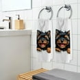 thumbnail image 5 of Ryvnso Puppy Dog Breaking Wall Hand Towels Set for Bathroom Cotton Face Towel Decorative 15.5x29.5 inch, 5 of 7