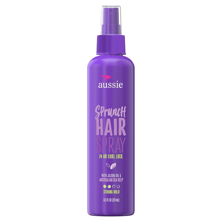 Aussie Sprunch Non-Aerosol Hairspray for Curly Hair, Strong Hold