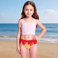 thumbnail image 2 of Shachafan Girls Swimwear Ice Print Swimsuit Kids Two Piece Bathing Sun Swim Trunks Rash Guard Beach Guards Toddlers, 2 of 4