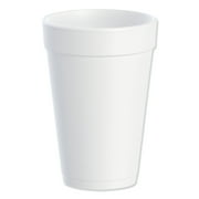 Dart Foam 16 oz White Drink Cups 25/Bag, 40 Bags/Carton