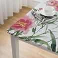 thumbnail image 4 of Wuche Tablecloths Square Table Cover Carnation Pink Flower Mother's Love white, 4 of 7