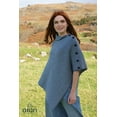 thumbnail image 5 of Aran Woollen Mills Poncho 100 % Soft Merino Wool Women`s Irish Cape with Buttons and Herringbone Pattern Made in Ireland, 5 of 7