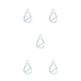 thumbnail image 3 of Bearachild 30 piezas de clip de papel de metal portátil en forma de gota de agua plateado estilo simple decorativo oficina escuela libro Type2 NO2, 3 of 6