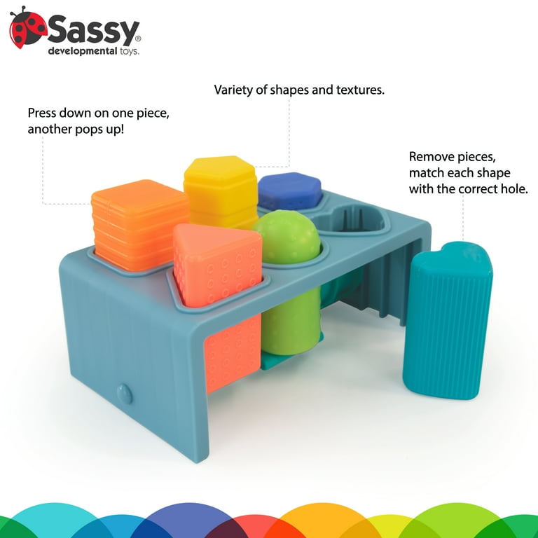 Sassy Press n' Pop Bench Shape Sorter Toy photo 2
