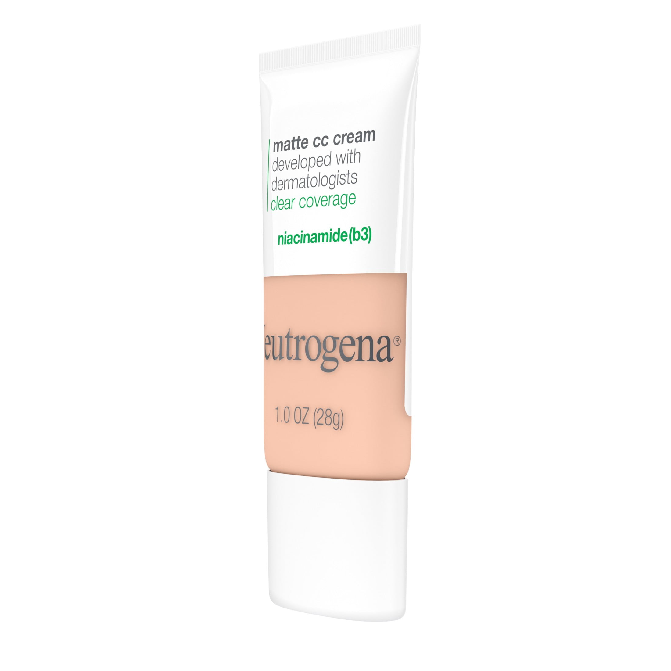 Neutrogena Clear Coverage Flawless Matte CC Cream, Alabaster, 1 oz