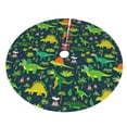 thumbnail image 5 of Cauagu 30" Christmas Tree Skirt Dinosaurs Pattern Christmas Tree Decorations Tree Mat for Xmas Decorations Occasion Holiday Home Decor -30", 5 of 7