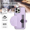 thumbnail image 2 of Jiahe Cover foriPhone XS/X, Wallet Case with Credit Card Holder,Shockproof Anti-drop Button Wallet PU Leather Card Slots Anti-Scratch Cover Case, purple, 2 of 6