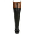 thumbnail image 3 of FRANCO SARTO Womens Black Mixed Media Side Pull-Tabs Padded Meyer 2 Round Toe Block Heel Zip-Up Leather Riding Boot 8 M, 3 of 5