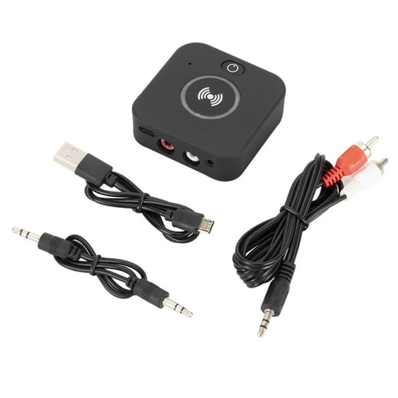 Injueey Receptor multifunción profesional, adaptador inalámbrico RCA de 3,5mm, micrófono, transmisor de Audio para coche, conector ajustable, PC y Cables de audio/vídeo