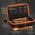 thumbnail image 2 of Funda para dardos Casemaster Plazma Plus negra con borde naranja, 2 of 9