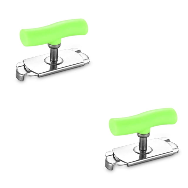 Yuarrent Abridor de frascos de acero inoxidable portátil Removedor de tapas de botellas Herramienta de apertura manual Accesorios de cocina que ahorran verde 2piezas Yuarrent CBP037310