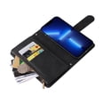 thumbnail image 4 of Case for iPhone 13 Pro Cover Zipper Pocket Wallet Case Magnetic Protective - Black, 4 of 5