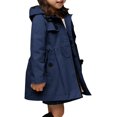 thumbnail image 1 of Betusline Gabardina de un solo botonadura para ni&ntilde;as, de 2 a 12 a&ntilde;os, 1 Azul marino, 11-12 A&ntilde;os, 1 of 7