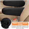 thumbnail image 5 of NOGIS 2 Pcs Car Front Seat Armrest Covers, Cloth Fabric Armrest Protectors, Direct Replacement Center Console Lid Armrest Cover Skin, Universal Accessories for Car, SUV, Truck and Van (Black), 5 of 7