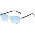thumbnail image 1 of Square Rimless Sunglasses for Men and Women Outdoor Vacation (Color : D, Size : Medium), 1 of 5