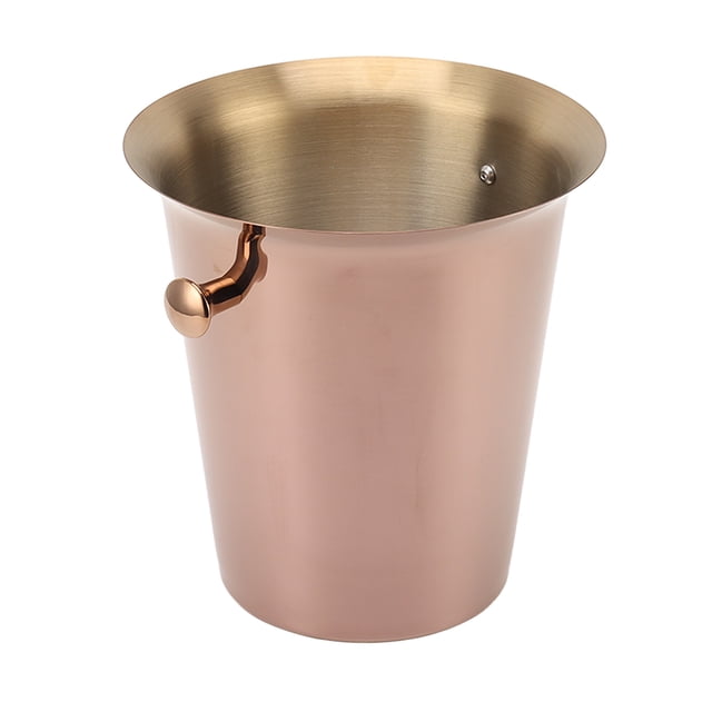 Cubo de hielo para cerveza capacidad de 5 litros acero inoxidable fácil limpieza cubeta para bebidas heladas acabado brillante para fiestas en el hogar Anggrek Otros